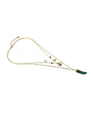 Collar Anartxy Acero Dorado Cuerno COA867