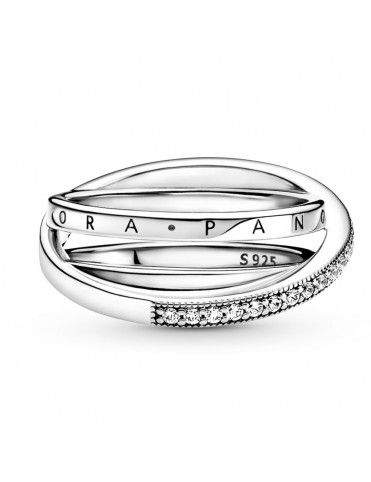 Anillo Pandora Cruzado Triple Banda 199057C01-54