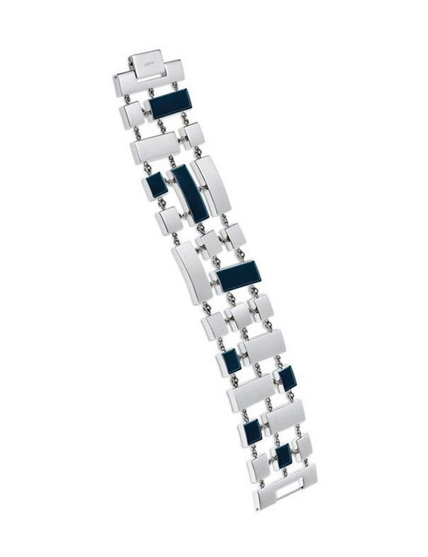 PULSERA SWATCH ACERO QUADRILITA BLUE JBS021-S