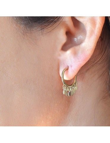 Pendientes Anartxy Acero Dorado Mini Aros BPE609ED