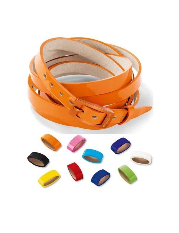 PULSERA SWATCH PIEL COLOUR CODE ORANGE JBO010-U