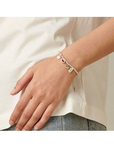 Pulsera Uno De 50 I´m Waiting 4 U Red PUL1852ROJMTL0M