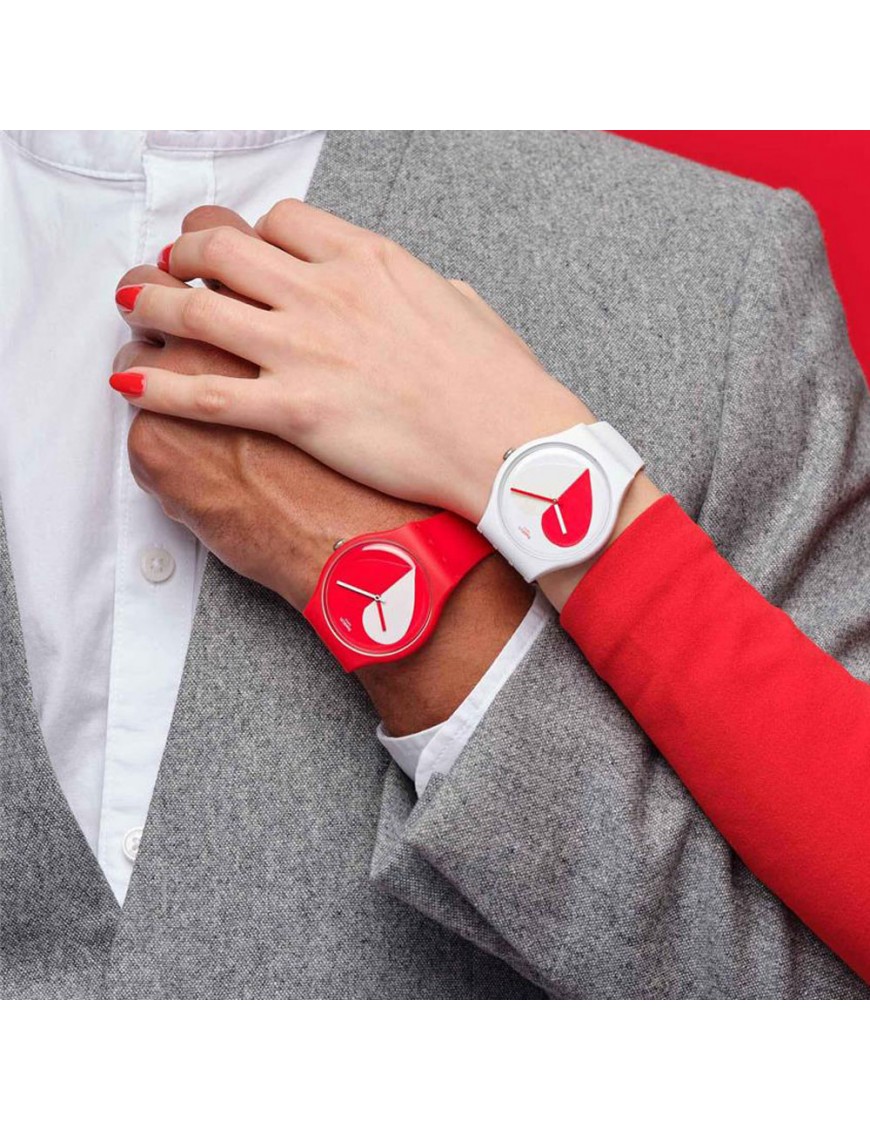 Swatch HALF <3 RED Watch SO29Z113