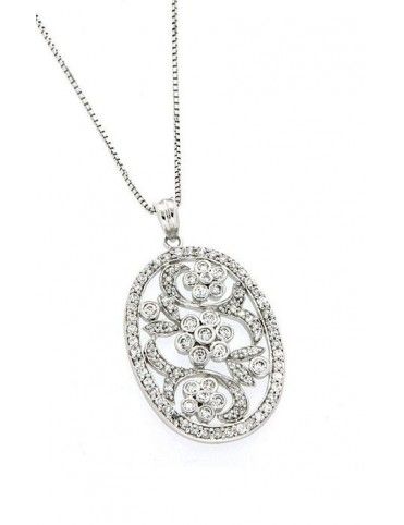 COLLAR PLATA CIRCONITAS MUJER P6018/CHAIN