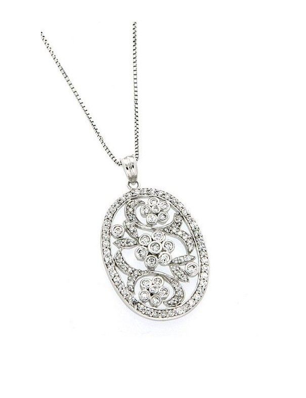 COLLAR PLATA CIRCONITAS MUJER P6018/CHAIN