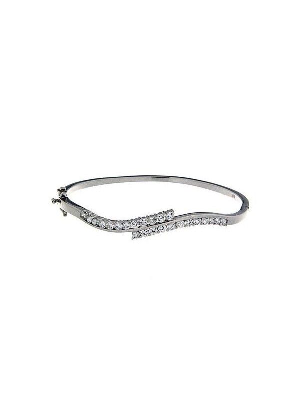 PULSERA PLATA CIRCONITAS MUJER 1/2 CAÑA BG7055