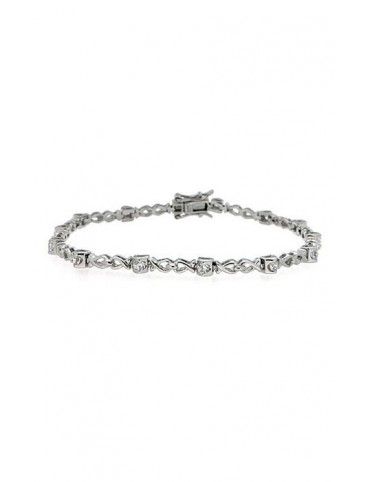 PULSERA PLATA CIRCONITAS MUJER BL9102