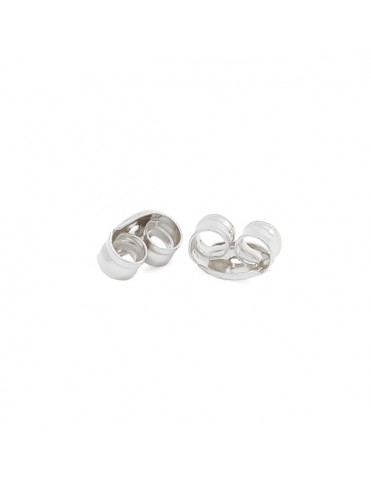 Pendientes de oro blanco y circonita rasa donnuts 81B1706/6R