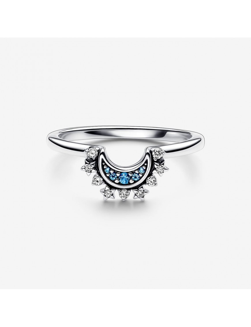 Anillo de plata Pandora Anillo Luna Celestial Azul 192675C01-54.