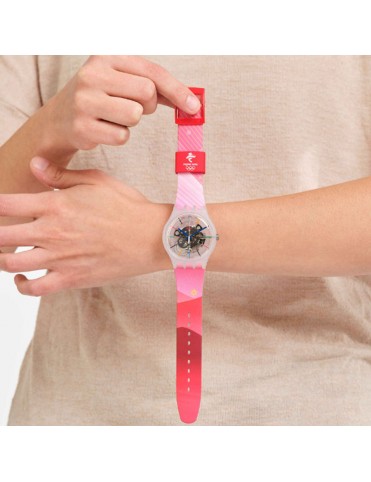 Reloj Swatch Red Rivers And Mountains SO29Z105
