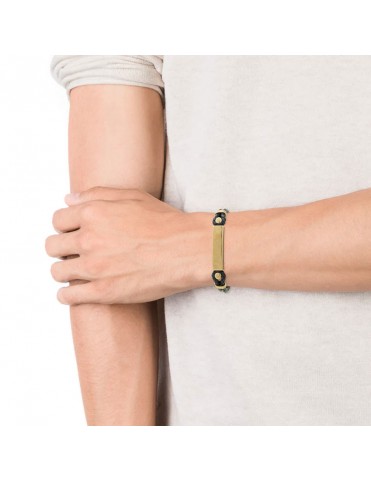 Pulsera Viceroy Magnum de acero y piel para Hombre 1387P01013