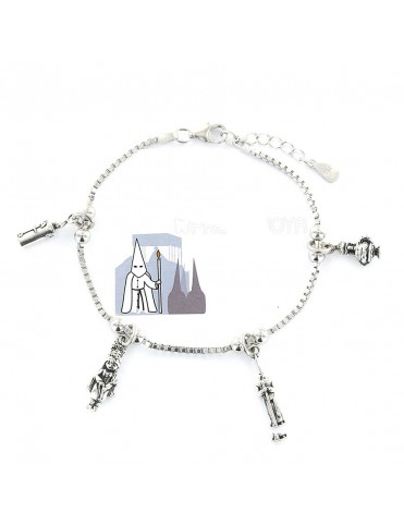 Pulsera de plata colgantes...