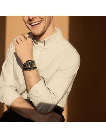 Pulsera Viceroy Magnum de acero y piel para Hombre 14012P01010