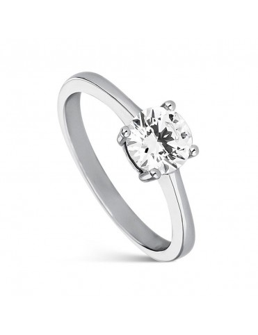 Anillo de plata solitario...