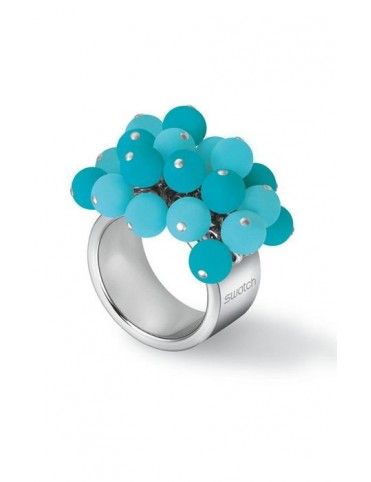 ANILLO SORTIJA SWATCH TALLA 10 EXPLOSION TURQUOI JRL003-5