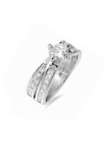 Anillo de Plata Solitario...