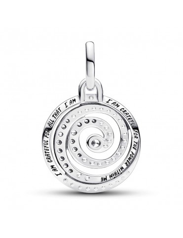 Charm de plata Pandora ME Medallón Espiral de Gratitud 793046C01