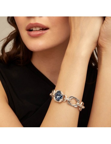 Pulsera Unode50 Marvelous baño de plata PUL2371AZUMTL0M
