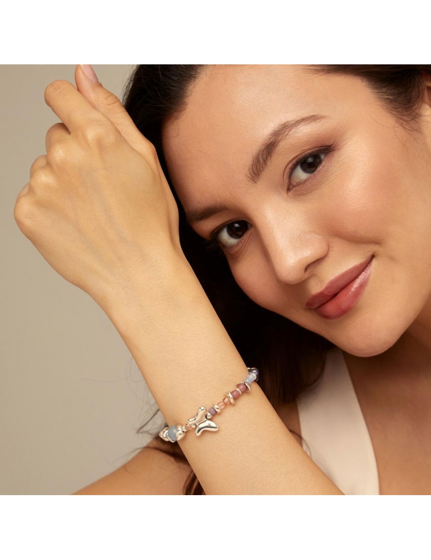 Bracelet Femme Gros Maillons Argenté - Fait Main En Espagne, Longueur 20 Cm, Neuf Sans Emballage