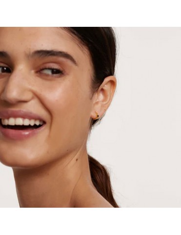 Pendientes PdpPaola Black Solitary para mujer AR01-335-U