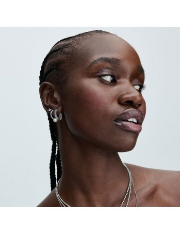 Pendientes Pandora de aro Perla Cultivada de Agua Dulce y Pavé 293171C01