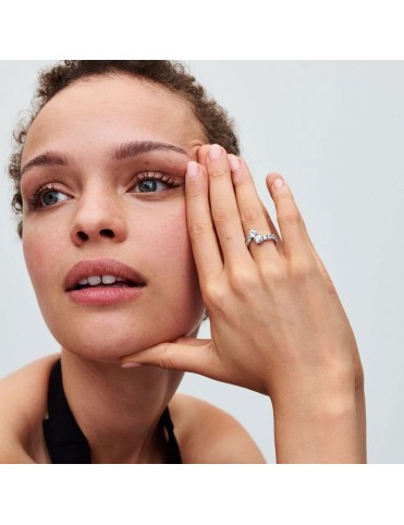 Anillo Talla 12 Pandora Banda Brillante Superpuesta 193149C01-52