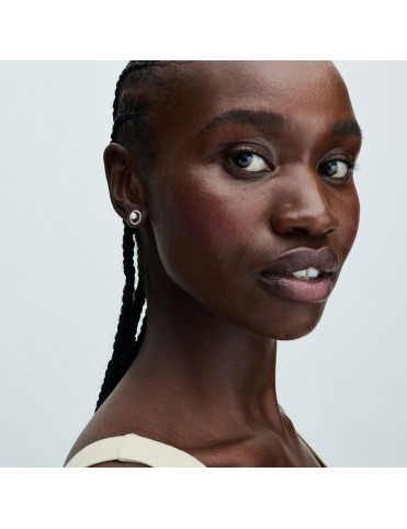 Pendientes Pandora Perla Cultivada de Agua Dulce y Halo en Pavé 293154C01