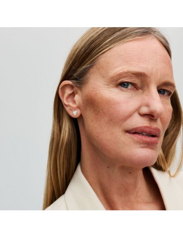 Pendientes Pandora Botón Rosa Blanca 293209C01