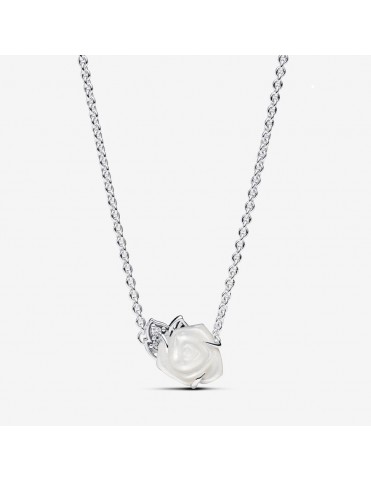 Collar Pandora Rosa Blanca...