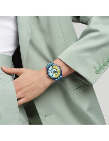 Reloj Swatch Chagalls Blue Circus SUOZ365