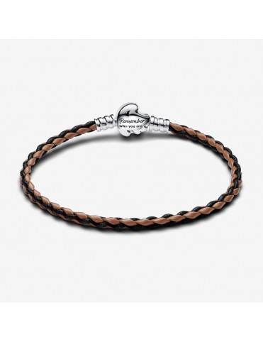 Pulsera Pandora Moments en Cuero Trenzado Cierre El Rey León Disney 593361C01-S2