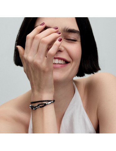 Pulsera Pandora Moments Cuero Trenzado Marrón 593338C01-D2