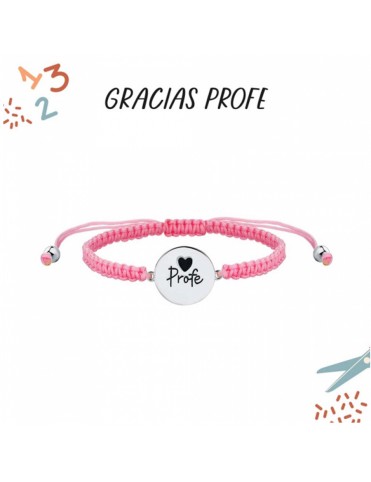 Pulsera Plata Profe Cordón...