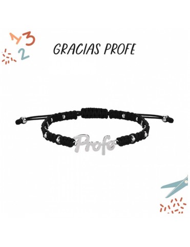 Pulsera Profe Plata Cordón...