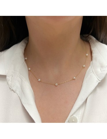 Collar Oro Amarillo 18Kts Perlas 4203-CAD