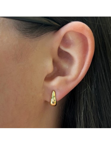 Pendientes Oro Amarillo 18kts Gota Mediana 4534
