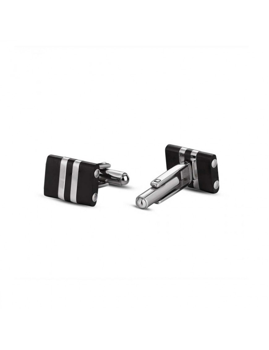 Gemelos de acero combinado negro 9119723