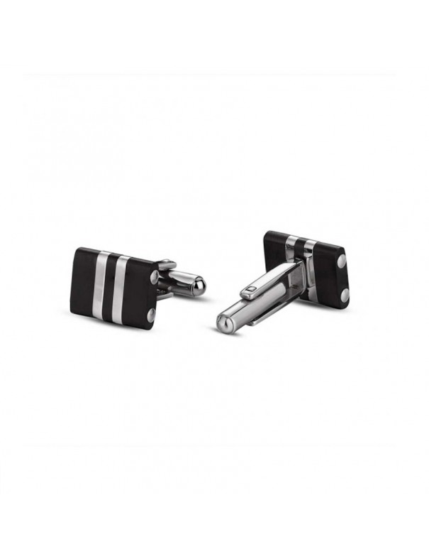 Gemelos de acero combinado negro 9119723