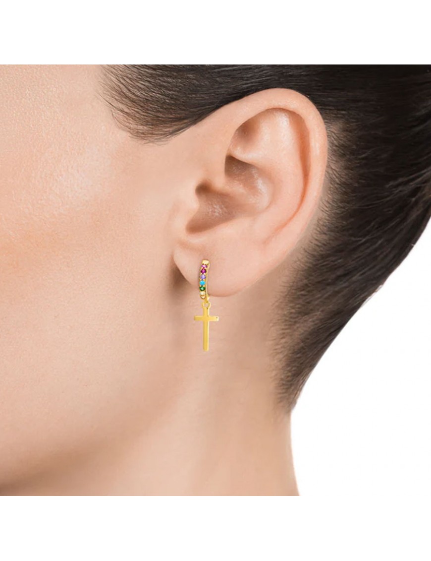 Viceroy Orecchini A Cerchio Per Neonata | Argento 925 Con Zirconia | Chiusura A Vite