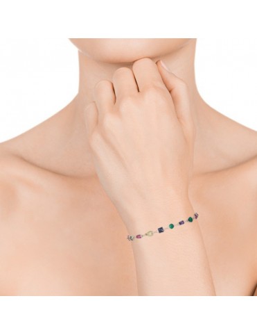 Pulsera Viceroy Plata con Baño de Oro y Circonitas de Colores Engarzadas 1342P100-39