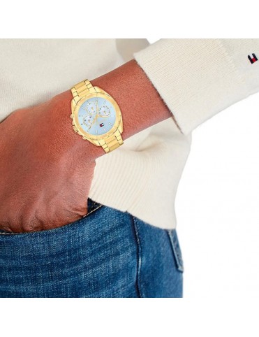 Reloj Tommy Hilfiger Dorado Esfera Azul Señora 1782783
