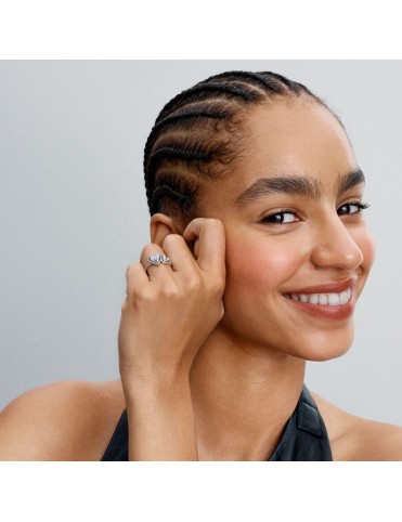 Anillo Pandora Corazones Halo Brillante 193659C01-56