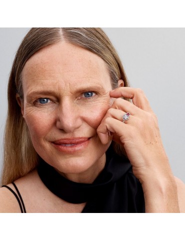 Anillo Pandora Halo Corazones 193662C01-54