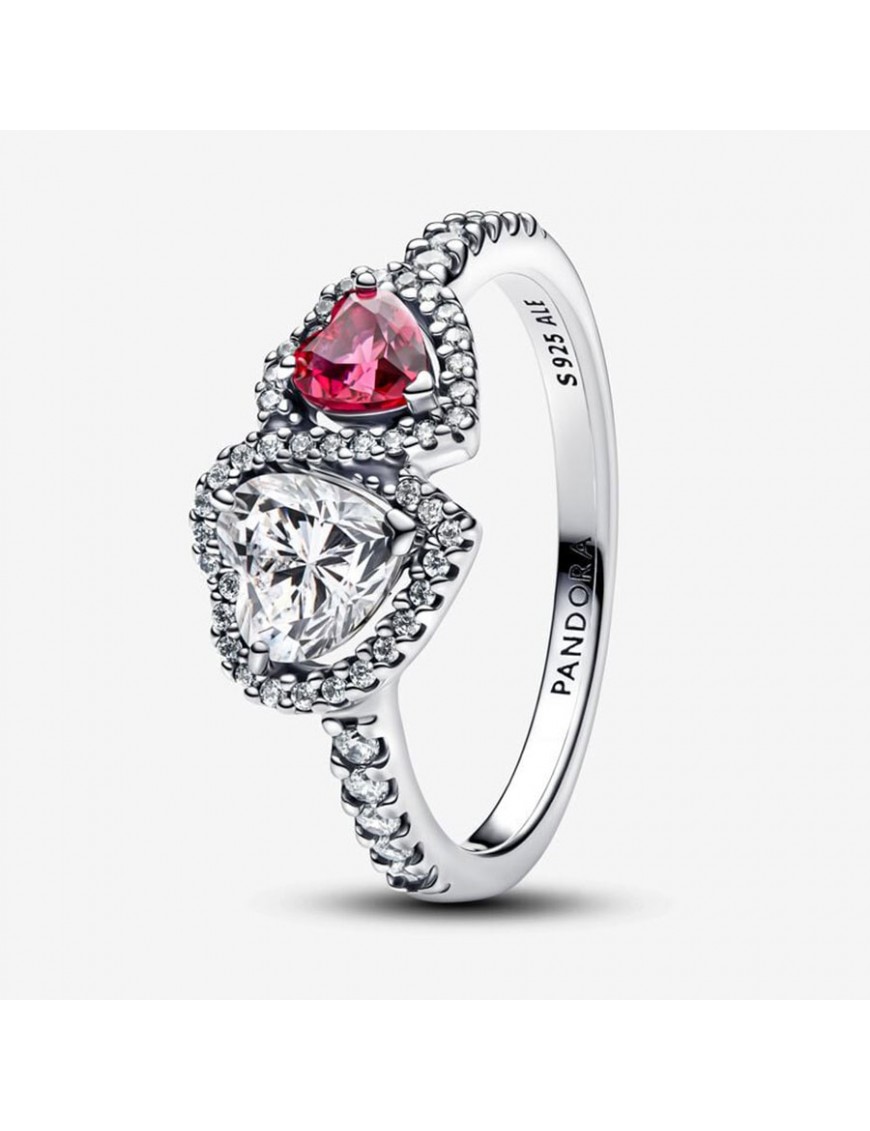 Anillo Pandora Halo Corazones 193662C01-56
