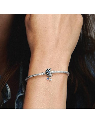 Pulsera Pandora de Cadena de Serpiente con Cierre Luna Brillante 592819C01-20