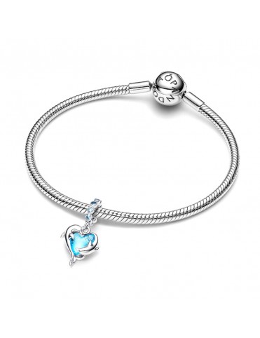 Charm Pandora Colgante Delfines de Cristal de Murano Azul 793924C01