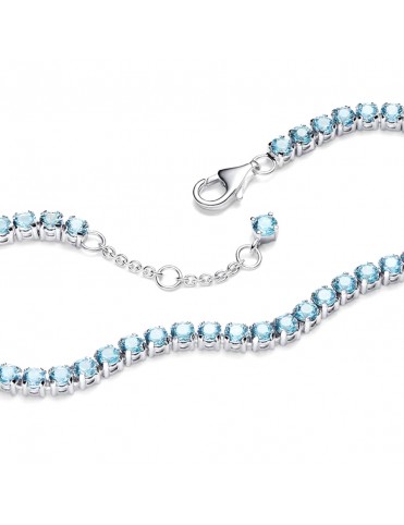 Pulsera Pandora Tenis Azul Claro Brillante 591469C03-18