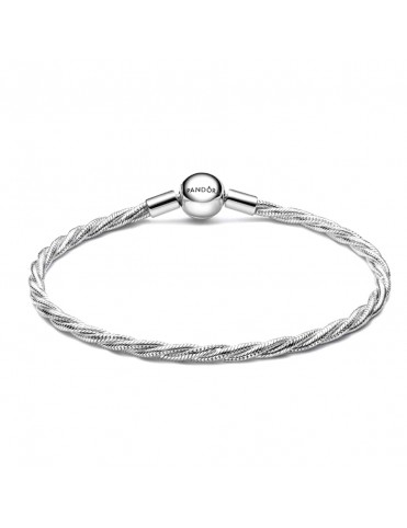 Pulsera Pandora Cadena de Serpiente Trenzada con Cierre de Bola Pandora 593757C00-17