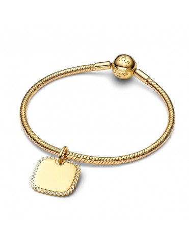 Colgante Pandora Etiqueta Grabable Cuadrada Brillante 364009C01