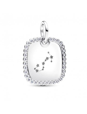 Colgante Pandora Etiqueta Grabable Cuadrada Brillante 394009C01